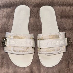 Dior by Christian Dior Evolution Tan Oblique Technical Fabric Sandals Size 38